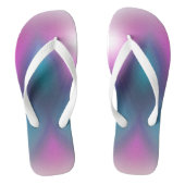 Ombre Sunburst Pink & Blue Pair van Teenslippers (Voetbed)