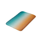 Ombre Sunny Oranje en Blauwgroen Blauw Gradiënt Badmat (Gekanteld)