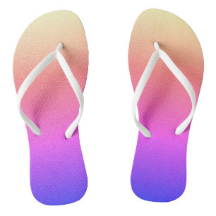 Ombre Sunset Aangepast Bronze Roze Paars Teenslippers