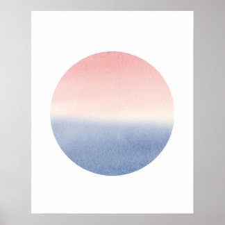 ombre sunset seizoenscapse poster art print