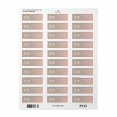 Ombre Taupe Beige & Roze het Adres van de Terugkee Etiket (Full Sheet)