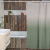 Ombre Taupe Sage Green Brown Fading Douchegordijn