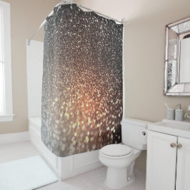 Ombre terracotta koperen glans douchegordijn