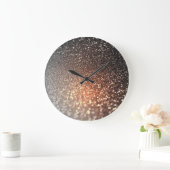 Ombre terracotta koperen glans grote klok (Huis)