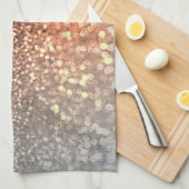 Ombre terracotta koperen glans theedoek (Quarter Fold)