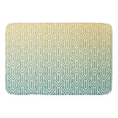 Ombre-thema turquoise geel Art Deco patroon Badmat (Voorkant)