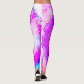 Ombre Tie Dye Rainbow Swirl Fuchsia Leggings (Achterkant)