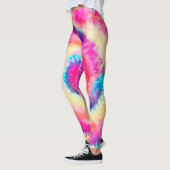 Ombre Tie Dye Rainbow Swirl Pink Yellow Leggings (Links)