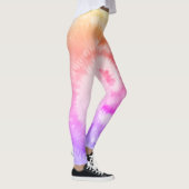Ombre Tie Dye Rainbow Swirl Pink Yellow Leggings (Rechts)