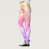 Ombre Tie Dye Rainbow Swirl Pink Yellow Leggings (Links)