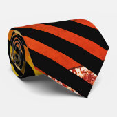 Ombre Tijger Geel Rood Oranje Stropdas (Opgerold)