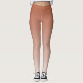 Ombre Trend Kleur Burnt Copper - Pastel Leggings (Voorkant)