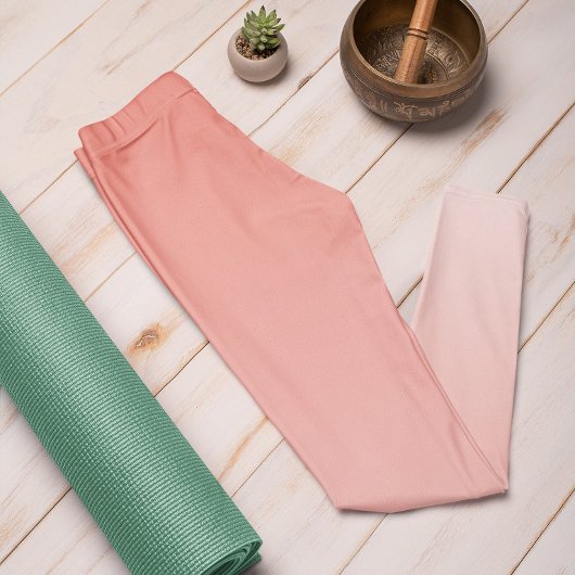 Ombre Trend Kleur Koraal Zonsondergang - Pastel Le Leggings