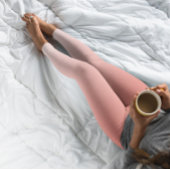 Ombre Trend Kleur Koraal Zonsondergang - Pastel Le Leggings