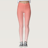Ombre Trend Kleur Koraal Zonsondergang - Pastel Le Leggings (Voorkant)