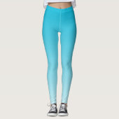 Ombre Trend Kleur Levendige Cyaan - Pastel Legging (Voorkant)
