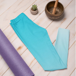 Ombre Trend Kleur Levendige Cyaan - Pastel Legging