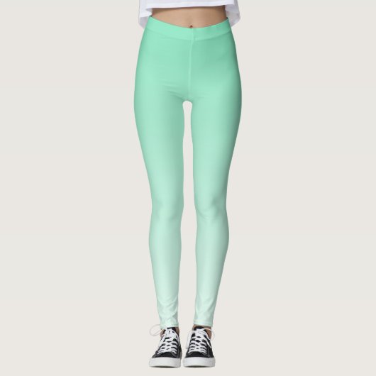 Ombre Trend Kleur Minty Groen - Pastel Leggings (Voorkant)