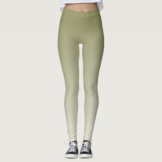 Ombre Trend Kleur Olijfgroen - Pastel Leggings (Voorkant)