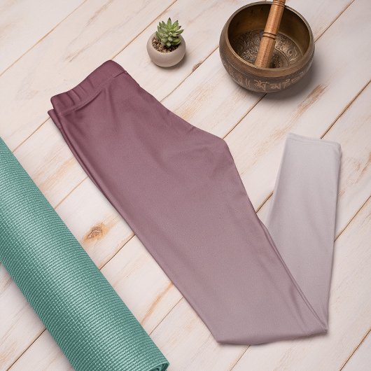 Ombre Trend Kleur Rode Wijn - Pastel Leggings