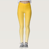 Ombre Trend Kleur Sunburst Yellow Pastel Leggings (Voorkant)