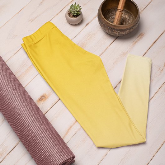 Ombre Trend Kleur Sunburst Yellow Pastel Leggings