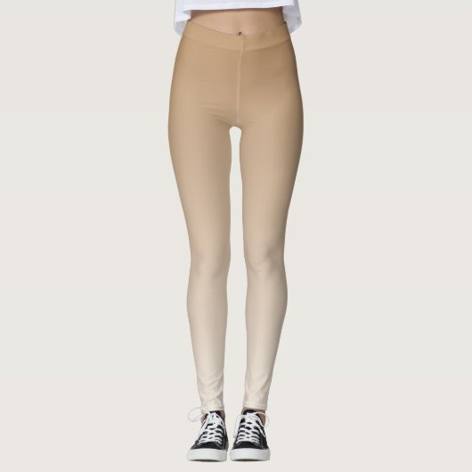 Ombre Trend Kleur Warm Beige - Pastel Leggings (Voorkant)