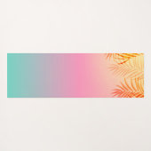 Ombre Tropical Beach Sunset Aangepaste naam Yogamat (Achterkant (horizontaal))