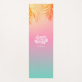 Ombre Tropical Beach Sunset Aangepaste naam Yogamat (Voorkant)