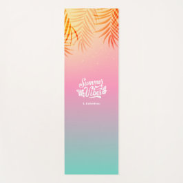 Ombre Tropical Beach Sunset Aangepaste naam Yogamat
