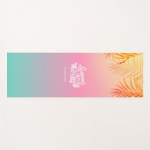 Ombre Tropical Beach Sunset Aangepaste naam Yogamat (Voorkant (horizontaal))