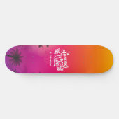 Ombre Tropical Summer Night Vibe Aangepaste naam Persoonlijk Skateboard (Horizontaal)