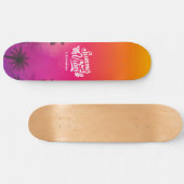 Ombre Tropical Summer Night Vibe Aangepaste naam Persoonlijk Skateboard (Horizontaal)