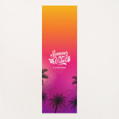 Ombre Tropical Summer Night Vibe Aangepaste naam Yogamat (Voorkant)