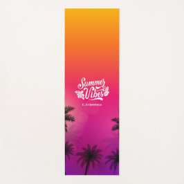 Ombre Tropical Summer Night Vibe Aangepaste naam Yogamat