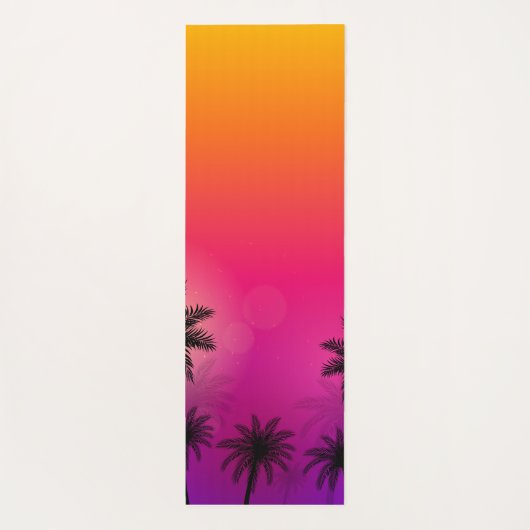 Ombre Tropical Summer Night Vibe Aangepaste naam Yogamat (Achterkant)