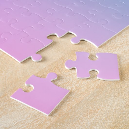 Ombre Turquoise and Pink Gradient Legpuzzel (Zijkant)