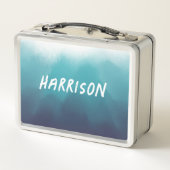 Ombre Turquoise blauwe waterverf Ocean (Achterkant)