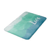 Ombre Turquoise Blue en Neo Mint Love Gradient Badmat (Gekanteld)