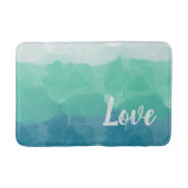 Ombre Turquoise Blue en Neo Mint Love Gradient Badmat (Voorkant)