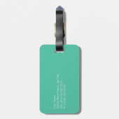 Ombre Turquoise Blue en Neo Mint Love Gradient Bagagelabel (Achterkant verticaal)