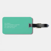 Ombre Turquoise Blue en Neo Mint Love Gradient Bagagelabel (Achterkant horizontaal)