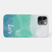 Ombre Turquoise Blue en Neo Mint Love Gradient Case-Mate iPhone Case (Achterkant (horizontaal))
