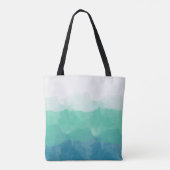 Ombre Turquoise Blue en Neo Mint Love Gradient Tote Bag (Achterkant)