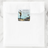 *~* Ombre Turquoise Goddess Inention Spell AP24 Vierkante Sticker (Tas)