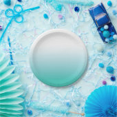 OMBRE TURQUOISE PAPIER-BORDEN PAPIEREN BORDJE (Feest)