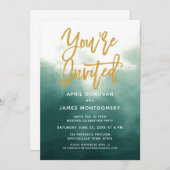 Ombre U wordt uitgenodigd het Typografische Bind v Kaart (Voorkant / Achterkant)