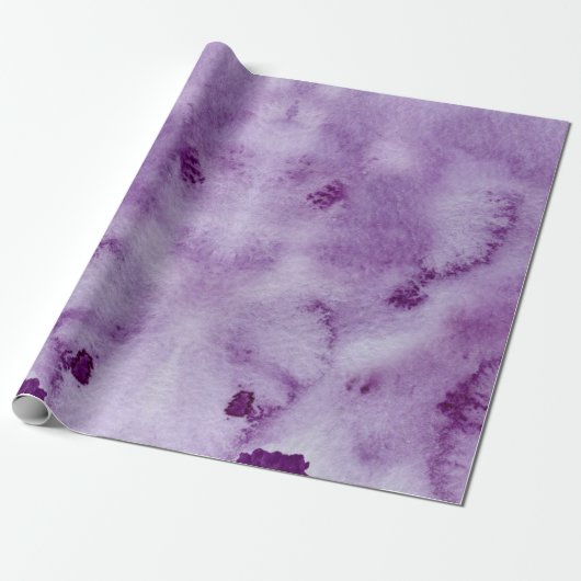 Ombre Ultra Violet Waterverf Patroon Cadeaupapier (Uitgerold)