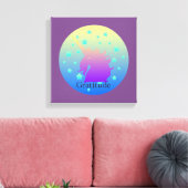 Ombre unicorn met woord dankbaarheid canvas afdruk (Insitu (Woonkamer))