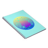 Ombre unicorn met woord dankbaarheid notitieboek (Rechterzijde)